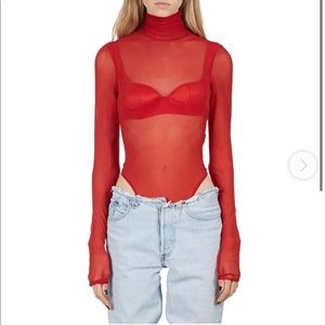 NEVER WORN DANIELLE GUIZIO MESH BODYSUIT